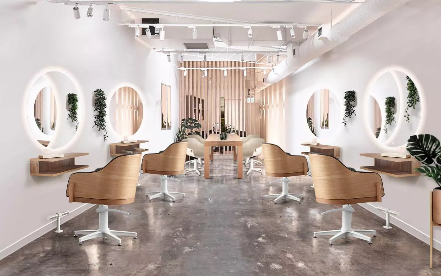 Decor of salons, shops and stores